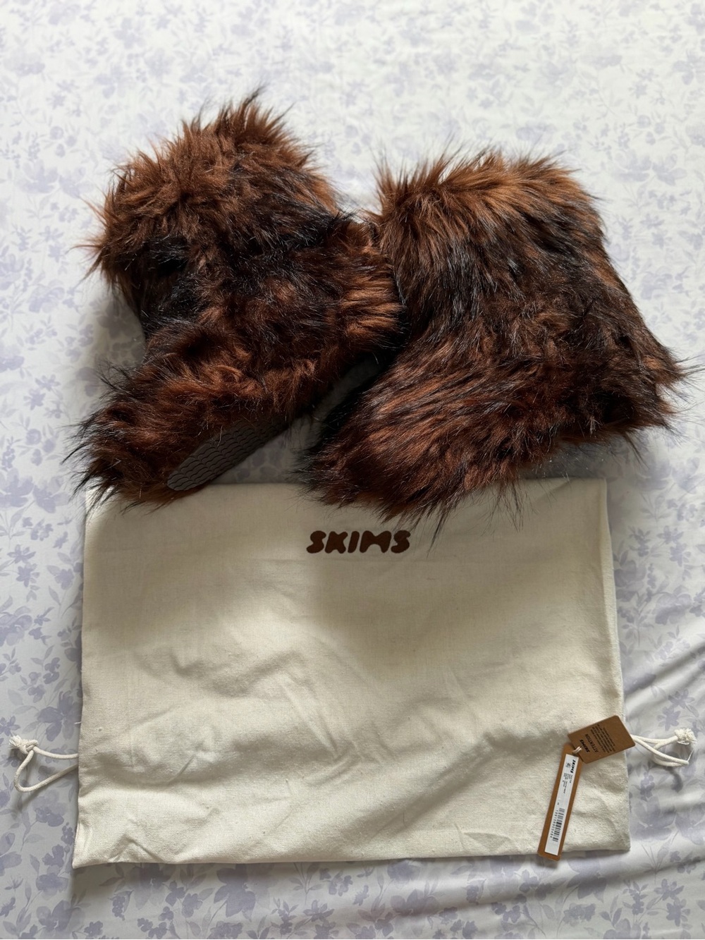 SKIMS Faux Fur Slipper Boots